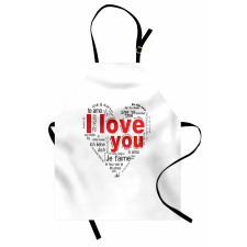 Expressions in Heart Shape Apron