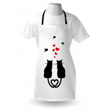 Cats in Love Heart Tail Apron