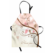 2 Birds Romance Motif Apron