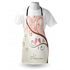 2 Birds Romance Motif Apron