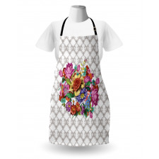 Damask Pattern Bouquet Apron