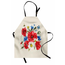 Vintage Poppies Daisy Apron