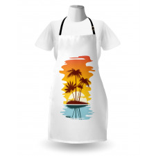 Exotic Palm Trees Sunset Apron