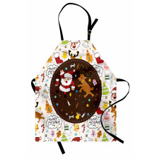 Dancing Santa Deer Apron