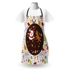 Dancing Santa Deer Apron