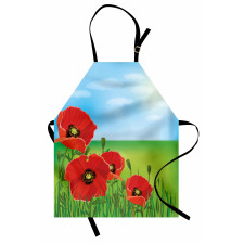 Sunny Day Red Blossoms Apron