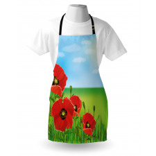 Sunny Day Red Blossoms Apron