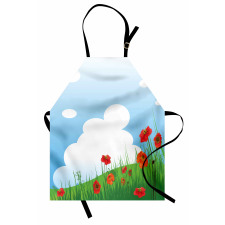 Idyllic Grassy Landscape Apron