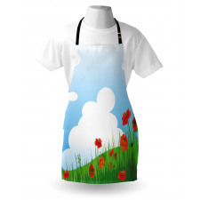 Idyllic Grassy Landscape Apron