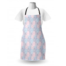 Hand Drawn Pale Blooms Apron