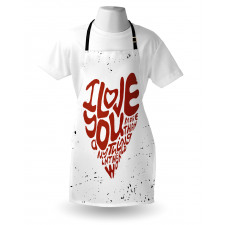 Grungy Heart Form Apron