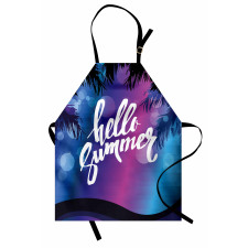 Vivid Night Palms Apron