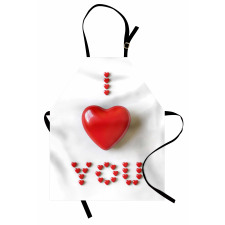 3D Heart Letters Apron