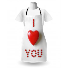 3D Heart Letters Apron