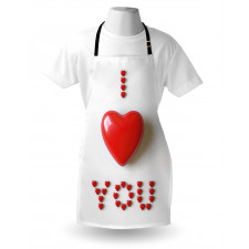 3D Heart Letters Apron