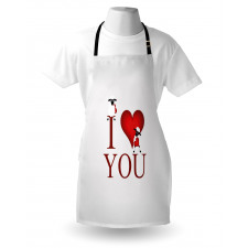 Sheep and Red Heart Apron