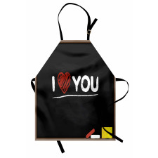 Cartoon Blackboard Apron