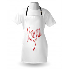 Swirling Font in Red Apron