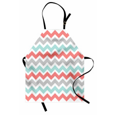 Cute Artful Pastel Zigzags Apron