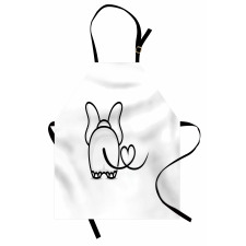 Love Theme Doodle Style Apron