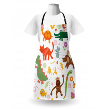 Jolly Cartoon Animals Apron