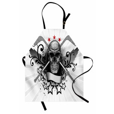 Skull with Sticks Stars Apron