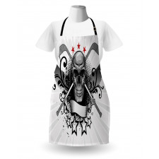 Skull with Sticks Stars Apron