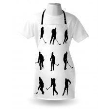 Black Player Silhouettes Apron