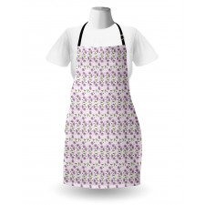 Retro Violets Buds Apron