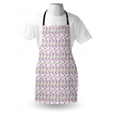 Retro Violets Buds Apron