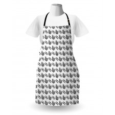 Stacked Coins and Bills Apron