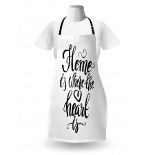 Monochrome Text Apron