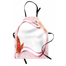 Abstract Floral Pink Apron