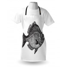 Rock Bass Black and White Apron