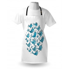 School of Fish Sketch Art Apron