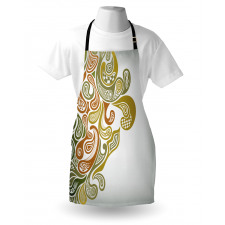 Modern Scroll Leaf Apron