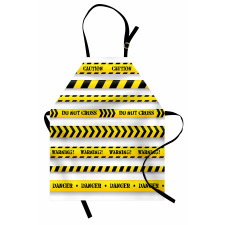 Caution Tapes Pattern Apron