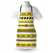 Caution Tapes Pattern Apron