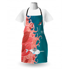 Arctic Whale and Bird Apron