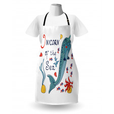 Colorful Swimming Whale Apron