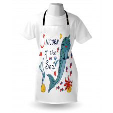 Colorful Swimming Whale Apron