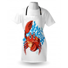 Cartoon Blue Coral Reef Apron