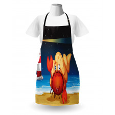 Marine Life Lighthouse Apron