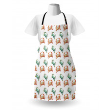 Watercolor Animal Pattern Apron