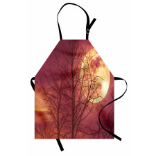 Moon Sky Dead Tree Apron