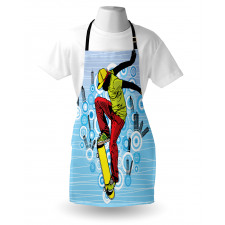 Teenager on Skateboard Apron