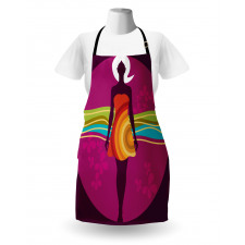 Woman in Abstract Dress Apron