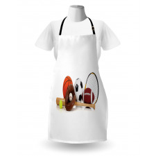 Assorted Sports Equipment Apron