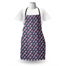 Pink Asters Romantic Apron