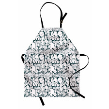 Skulls and Graffiti Doodle Apron